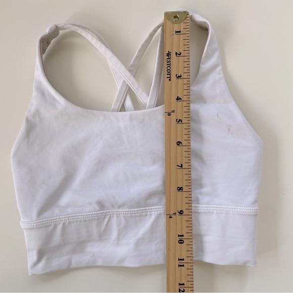 Lululemon White Energy Longline Bra Medium Support Size 2 - Picture 9 of 9